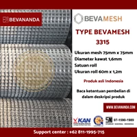 Wiremesh BEVA Mesh 3315 uk. 75mm x 75mm diameter 1.6mm (Wiremesh Galvanis)